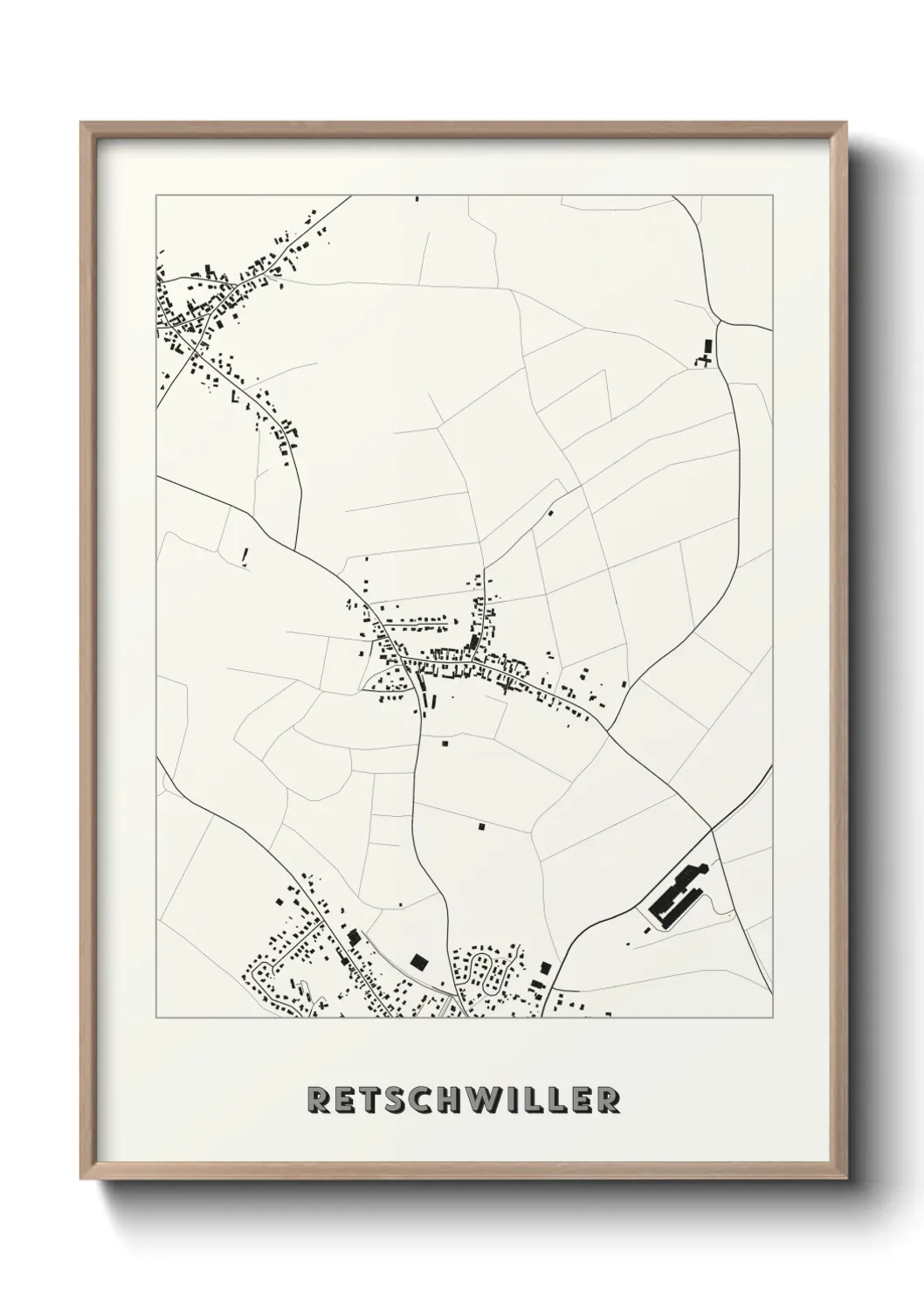 Un poster carte Retschwiller