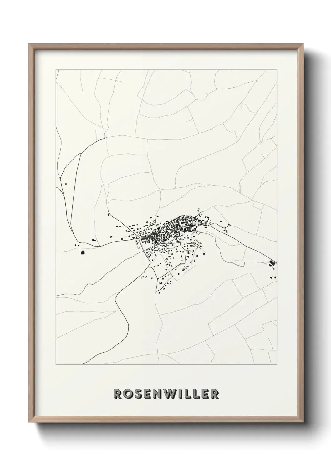 Un poster carte Rosenwiller