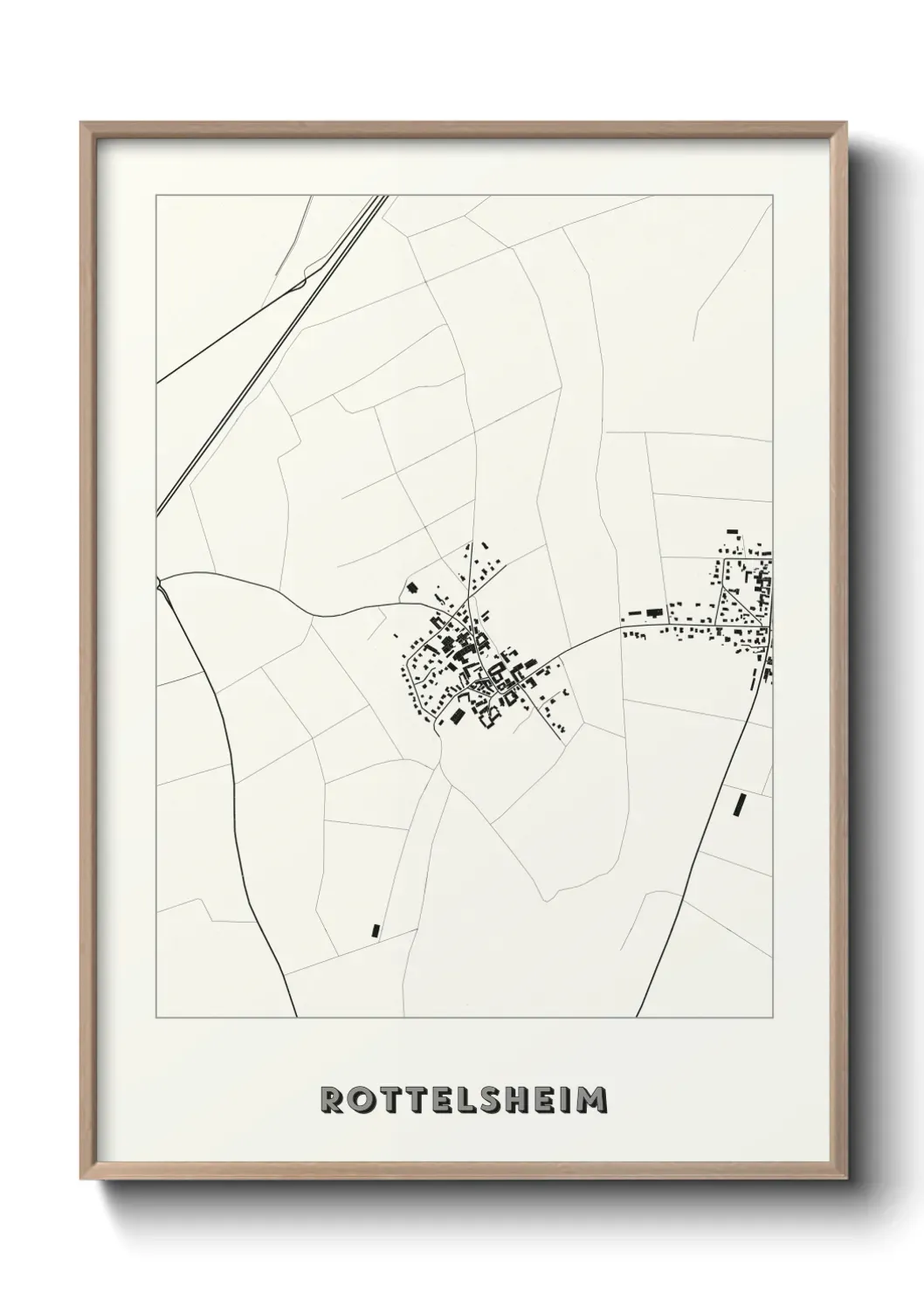 Un poster carte Rottelsheim