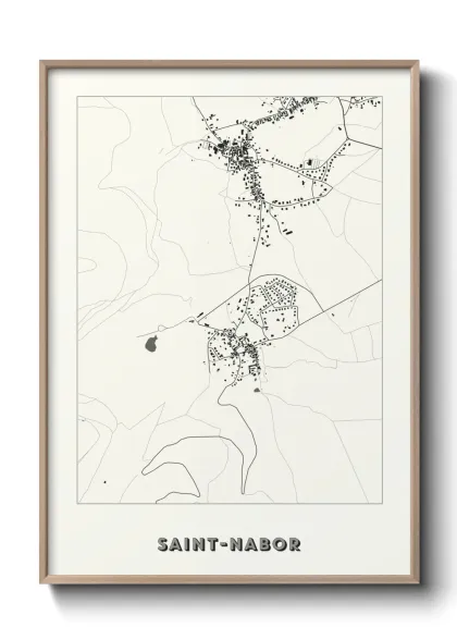 Une affiche de carte sur Saint-Nabor