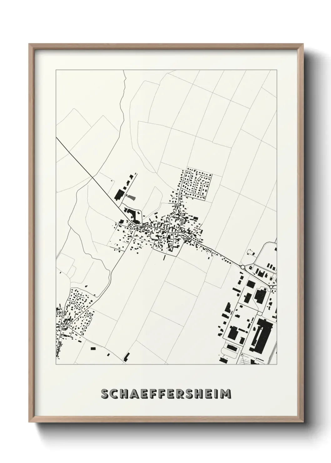 Un poster carte Schaeffersheim