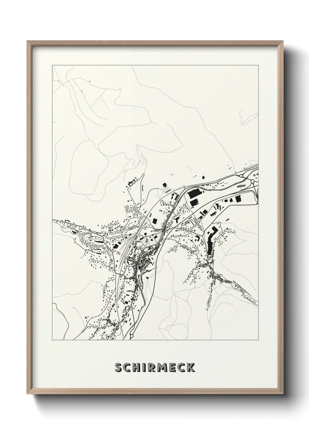Un poster carte Schirmeck