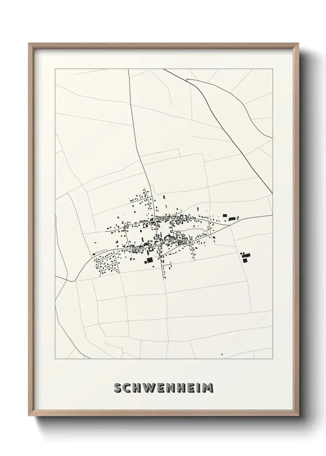 Un poster carte Schwenheim