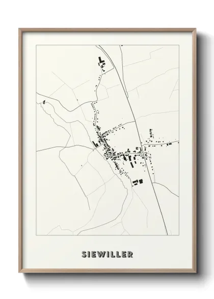 Une affiche de carte sur Siewiller