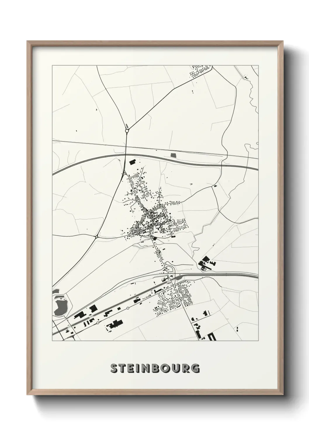 Un poster carte Steinbourg