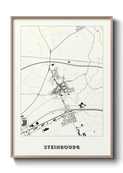Une affiche de carte sur Steinbourg