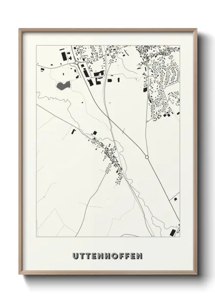 Une affiche de carte sur Uttenhoffen