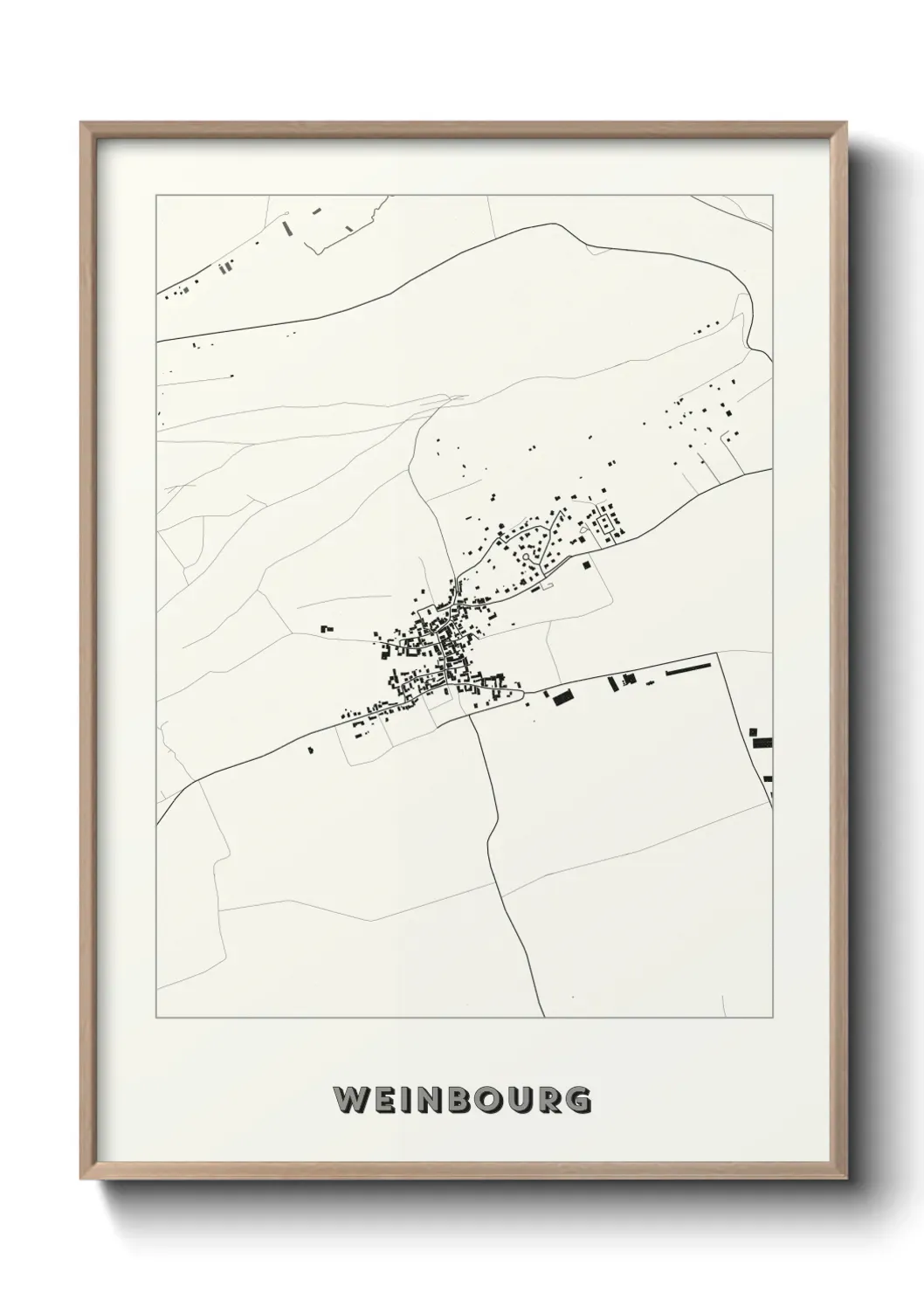Un poster carte Weinbourg