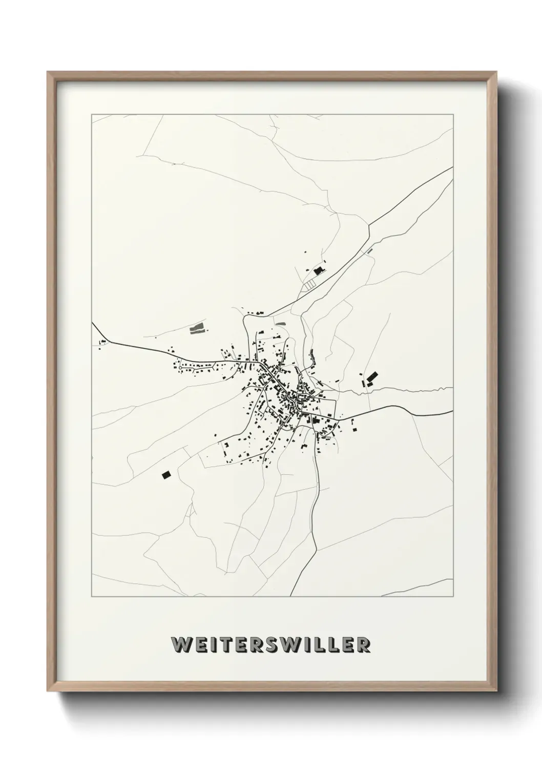 Un poster carte Weiterswiller