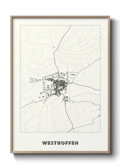 Une affiche de carte sur Westhoffen