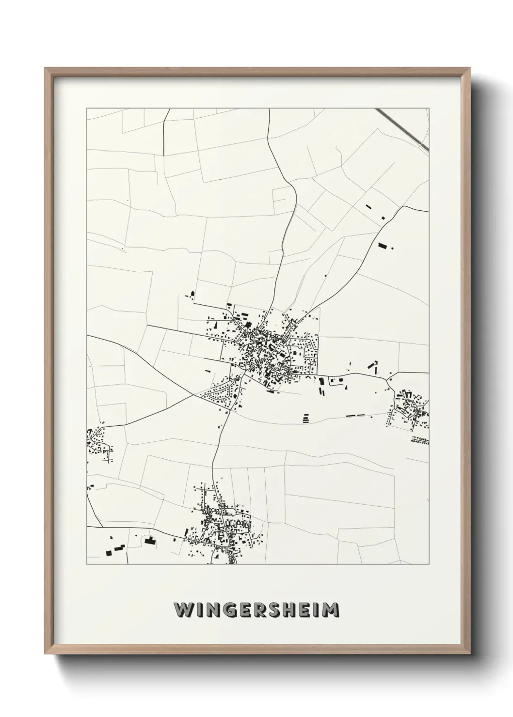 Un poster carte Wingersheim