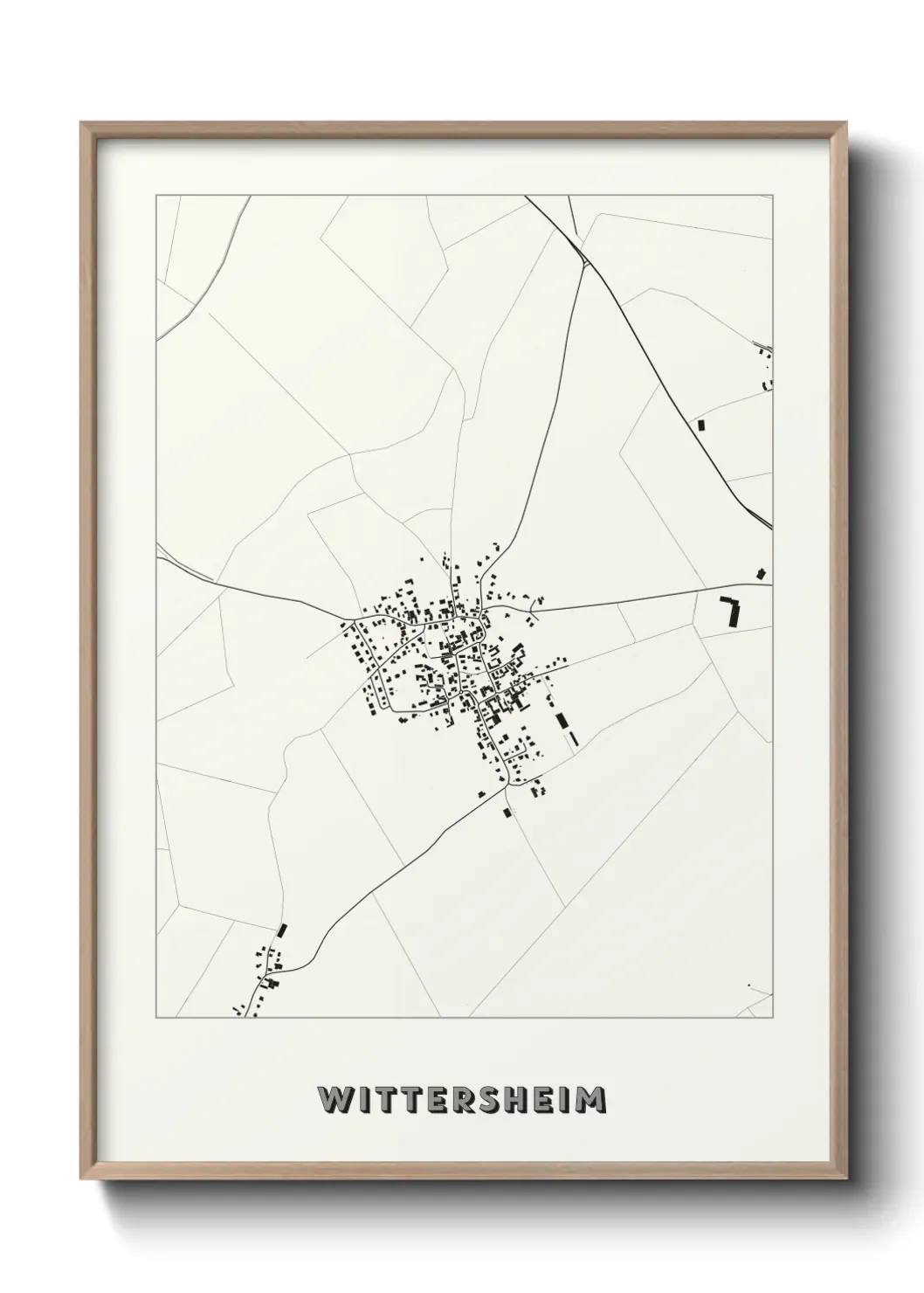 Un poster carte Wittersheim