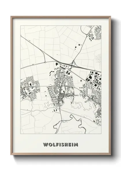 Une affiche de carte sur Wolfisheim