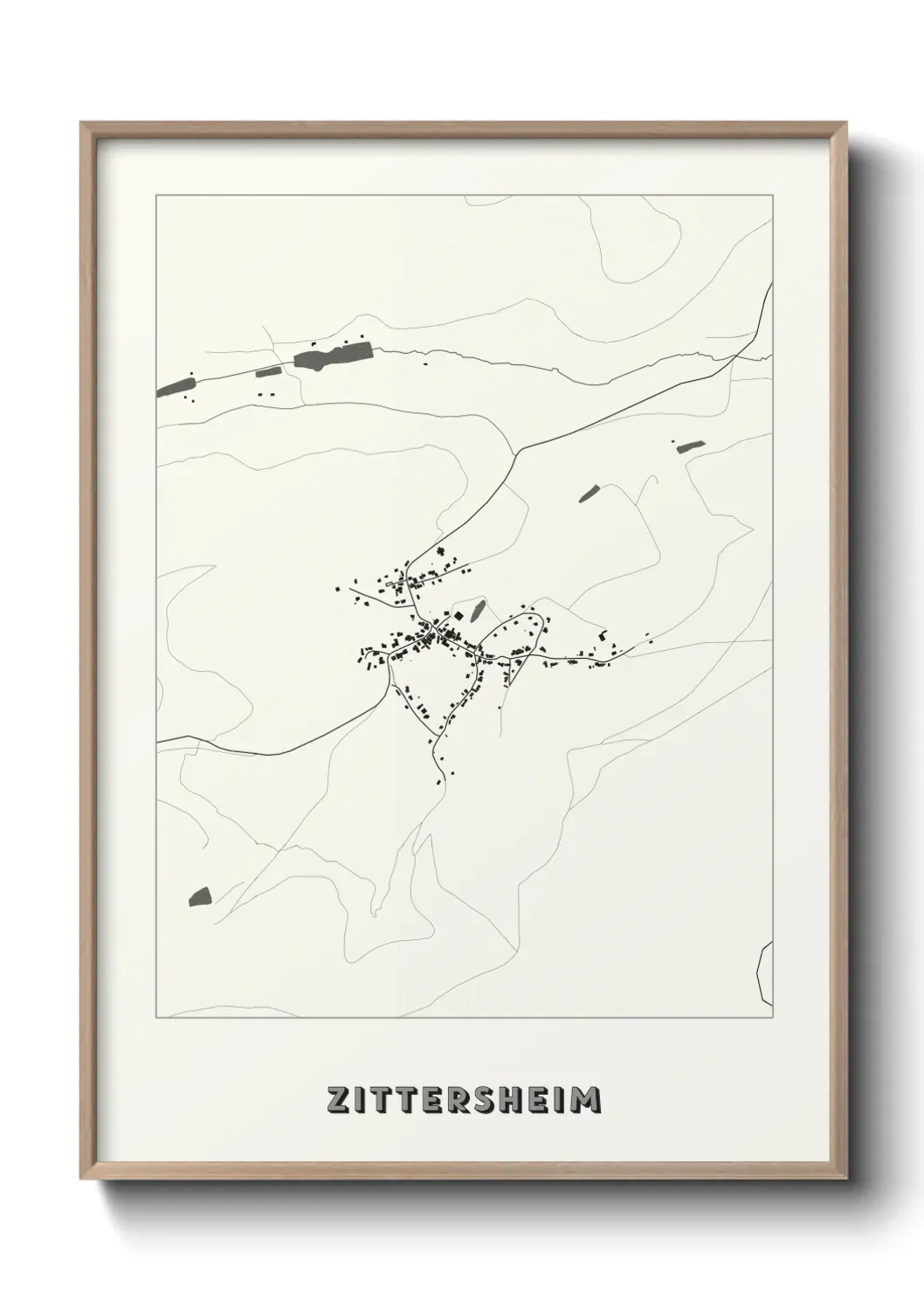 Un poster carte Zittersheim