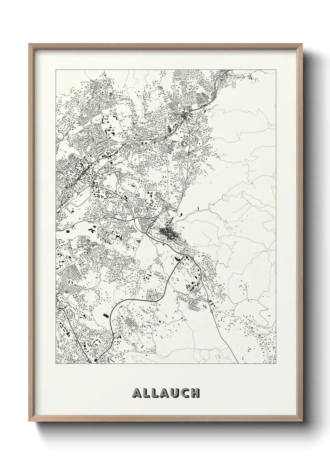 Un poster carte Allauch