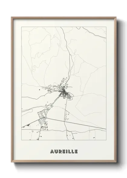 Une affiche de carte sur Aureille