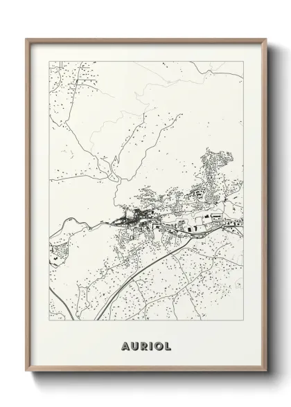 Une affiche de carte sur Auriol