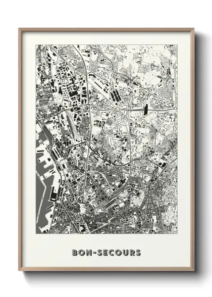 Une affiche de carte sur Bon-Secours
