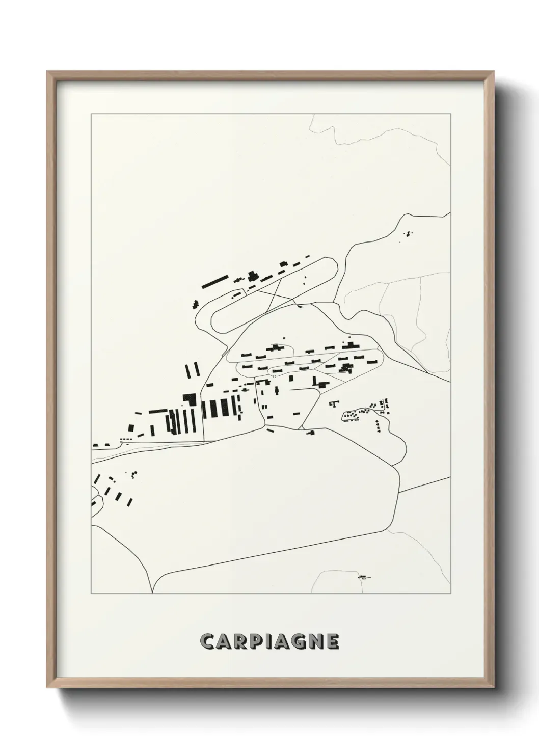 Un poster carte Carpiagne