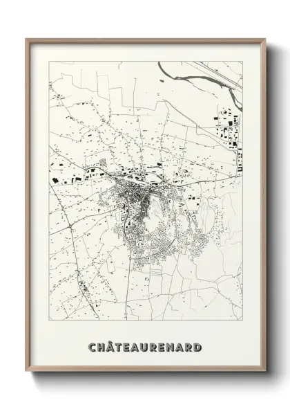 Une affiche de carte sur Châteaurenard
