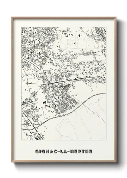 Une affiche de carte sur Gignac-la-Nerthe