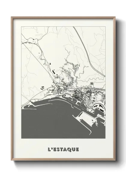 Une affiche de carte sur L'Estaque