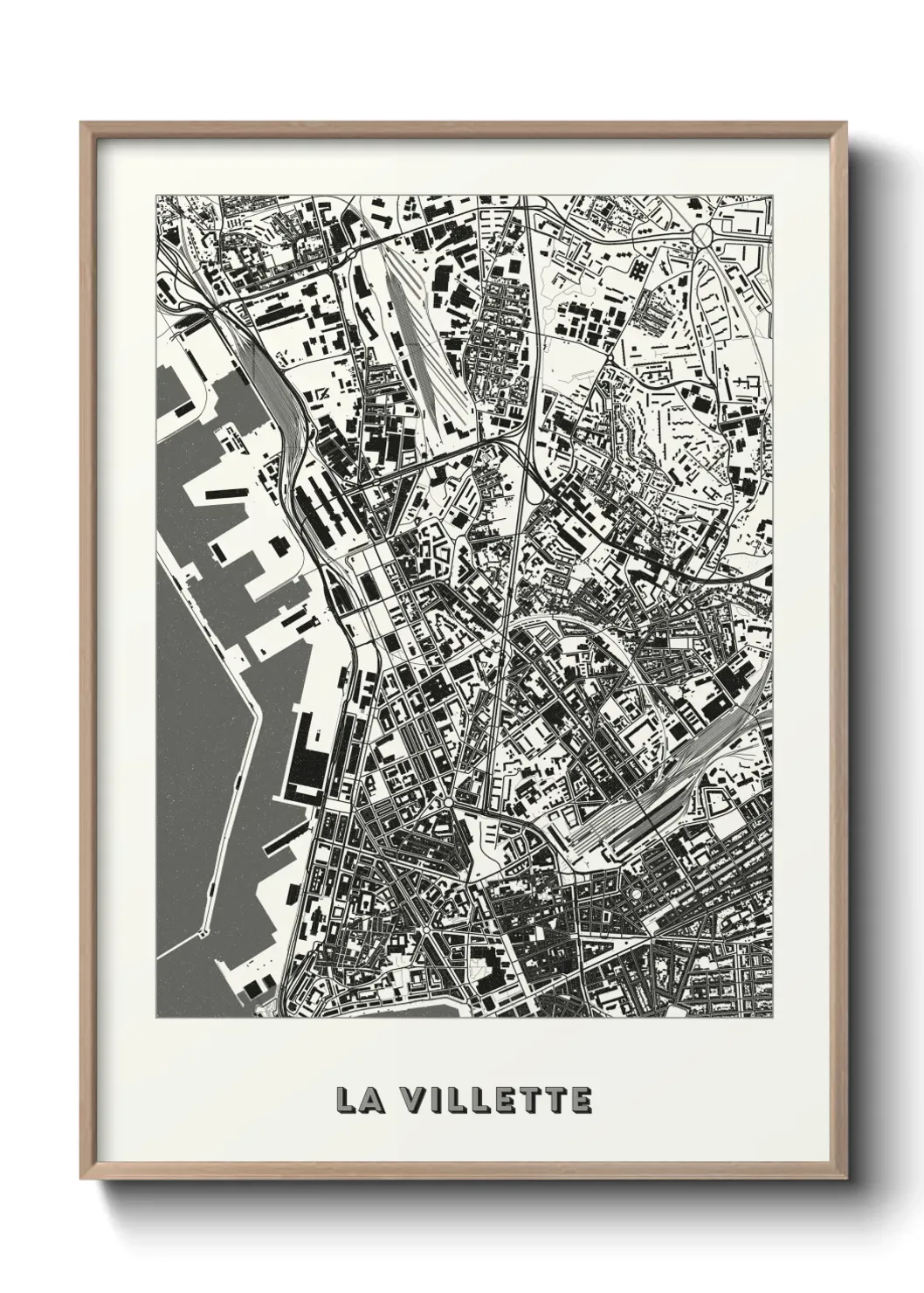 Un poster carte La Villette