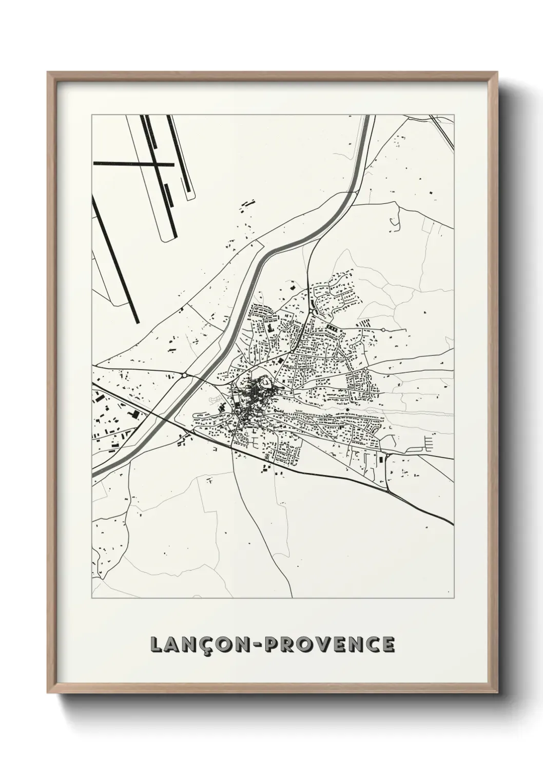 Un poster carte Lançon-Provence