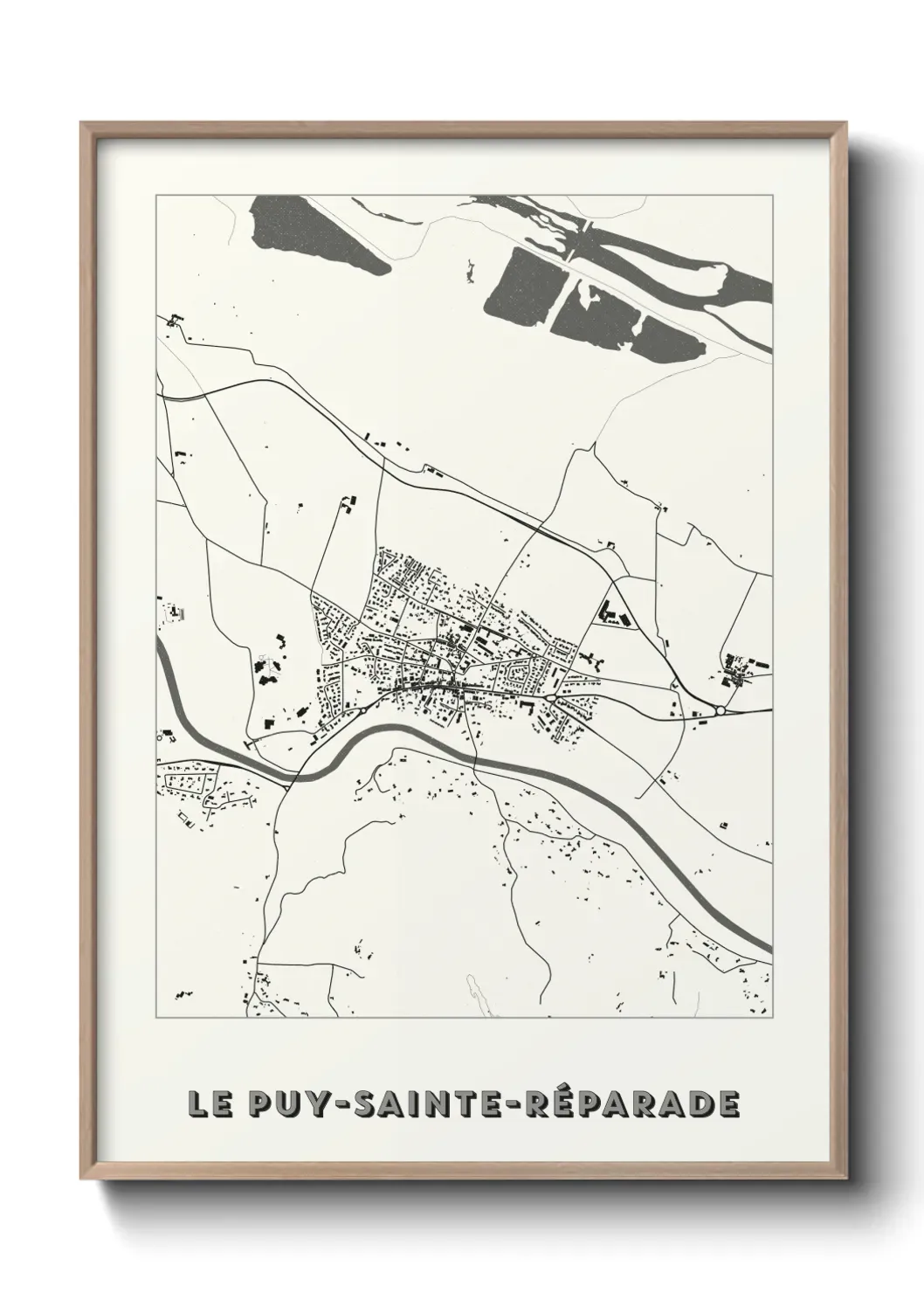 Un poster carte Le Puy-Sainte-Réparade