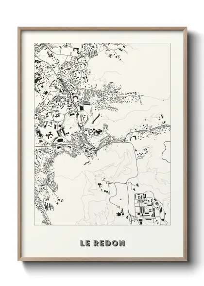 Une affiche de carte sur Le Redon