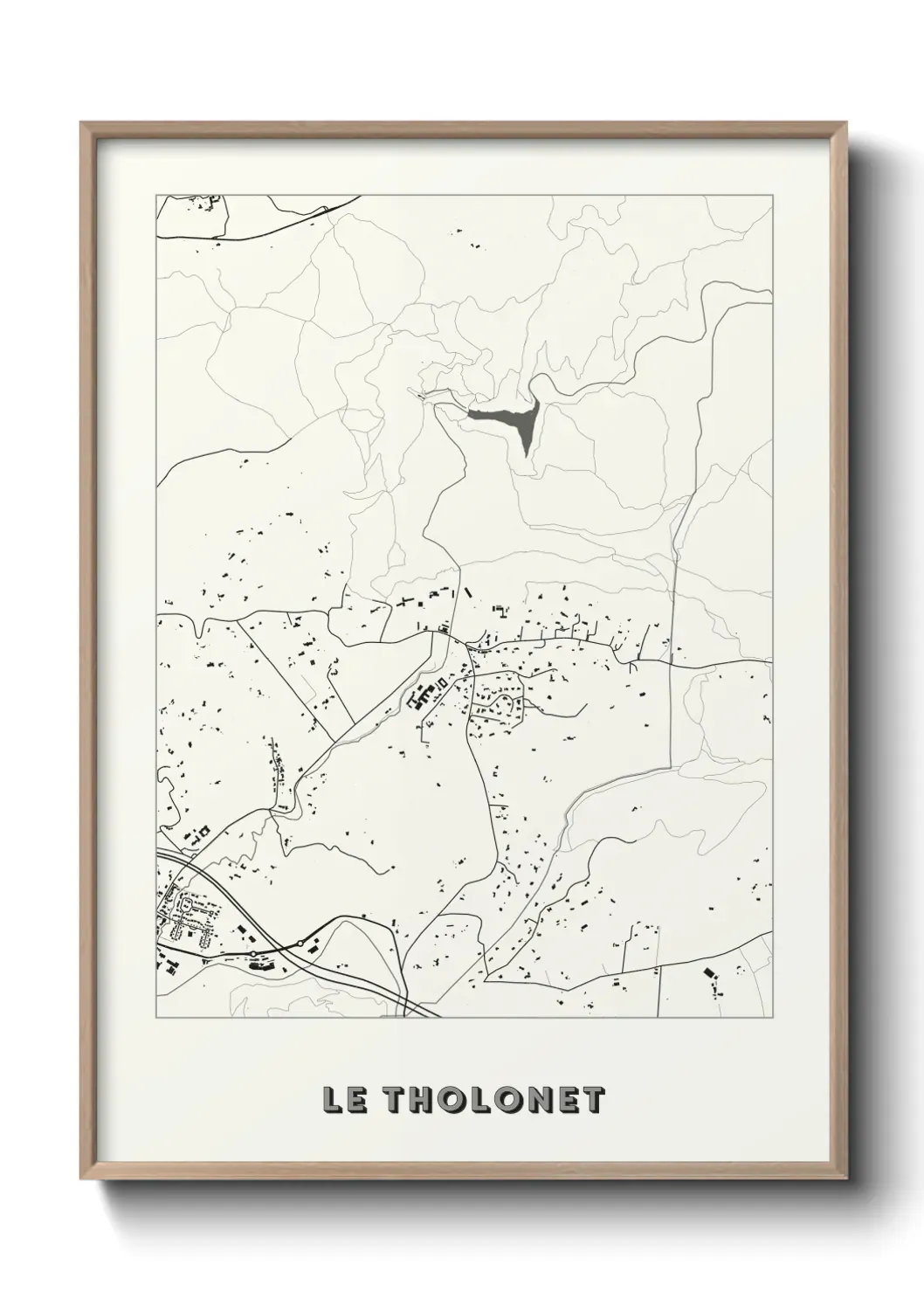 Un poster carte Le Tholonet