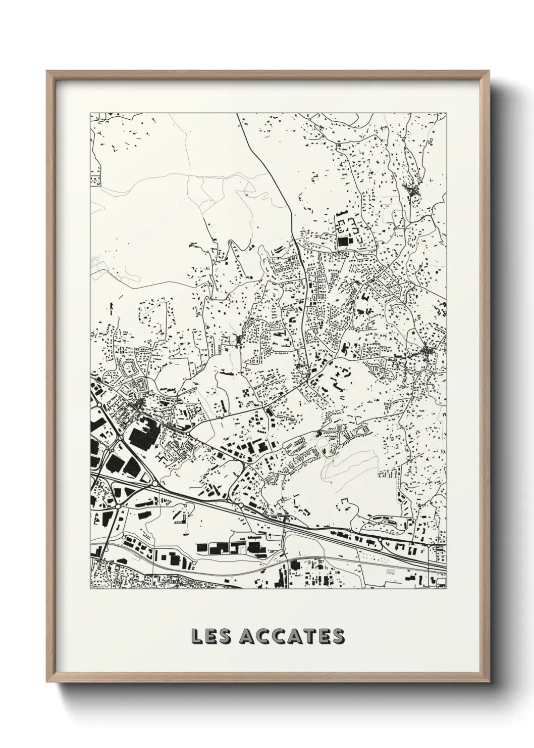 Un poster carte Les Accates