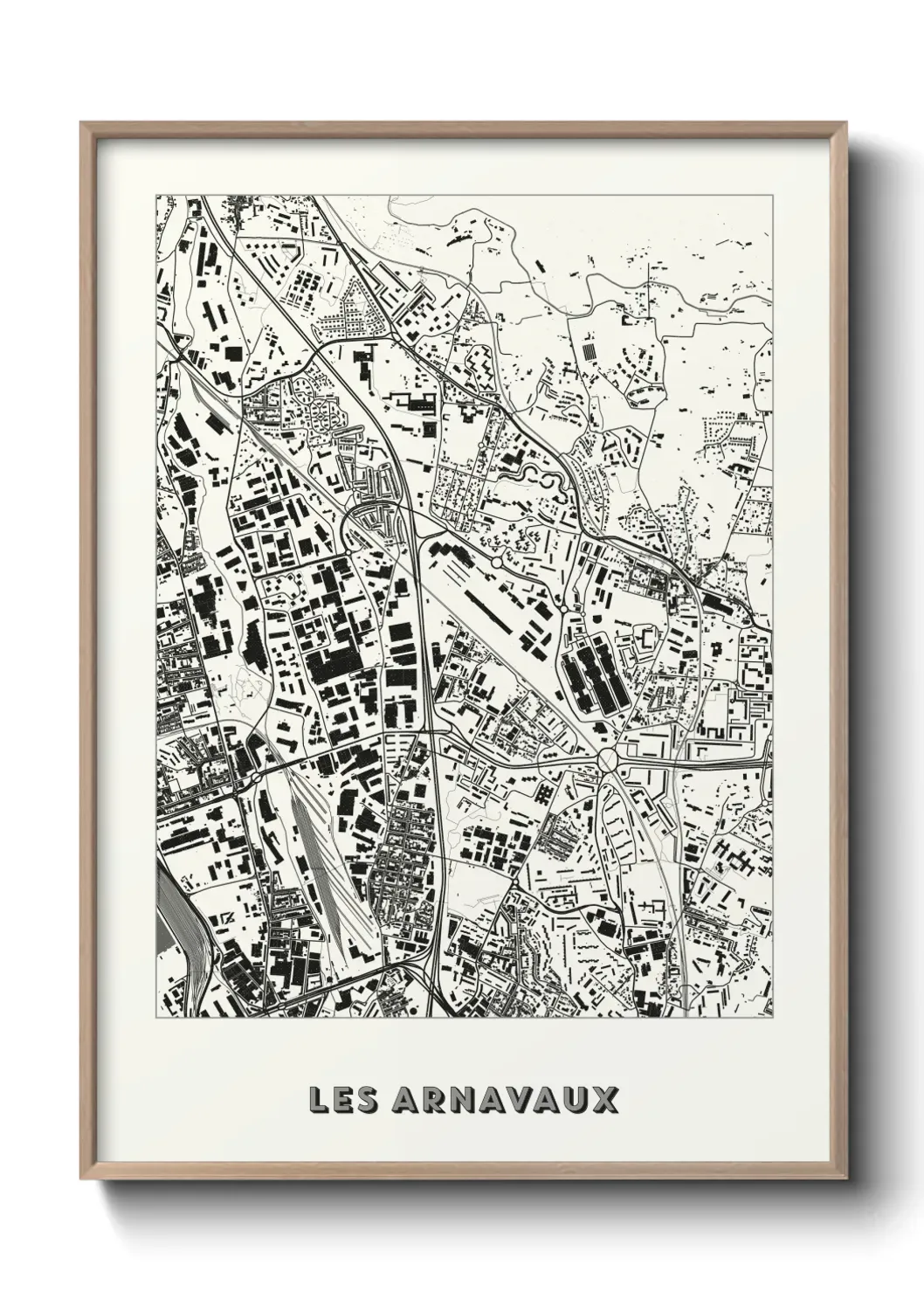 Un poster carte Les Arnavaux