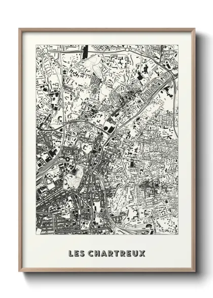 Une affiche de carte sur Les Chartreux