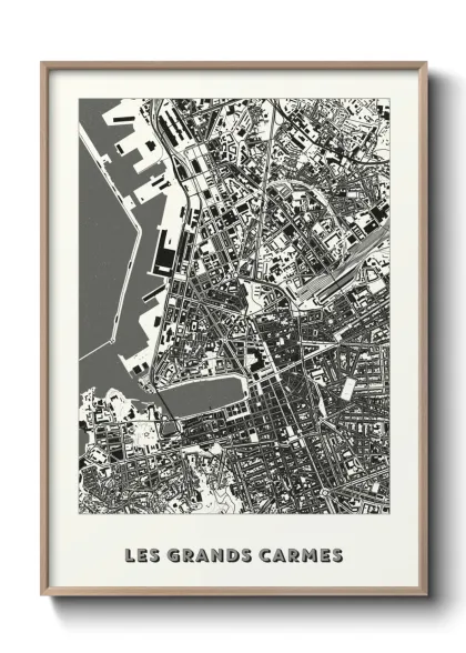 Une affiche de carte sur Les Grands Carmes