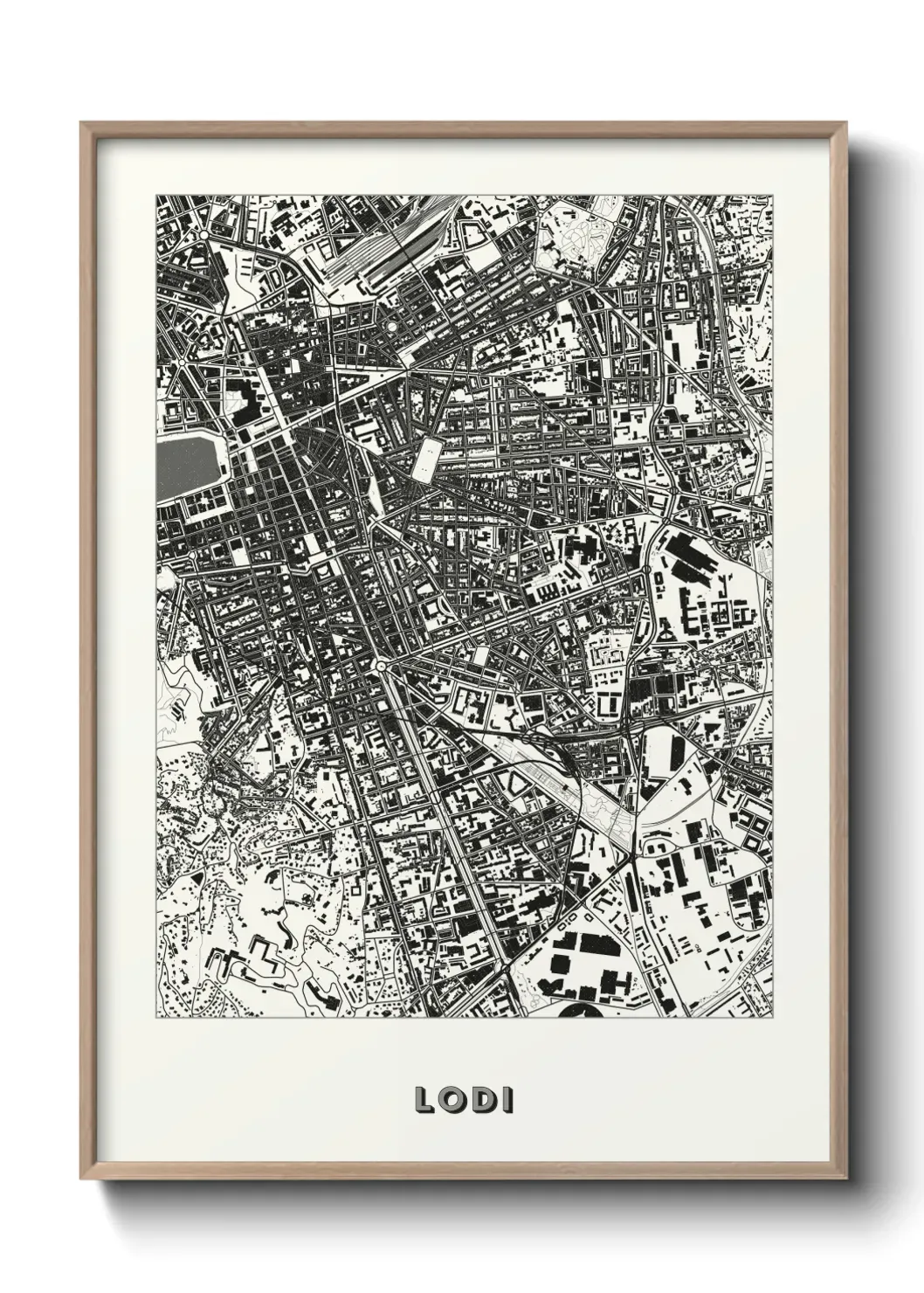 Un poster carte Lodi