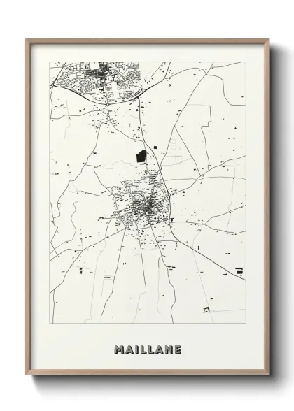 Une affiche de carte sur Maillane