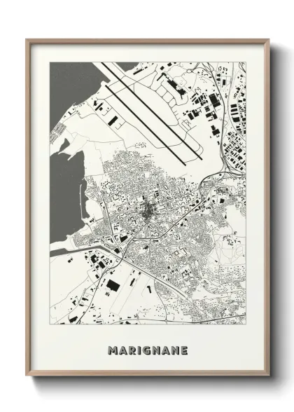 Une affiche de carte sur Marignane