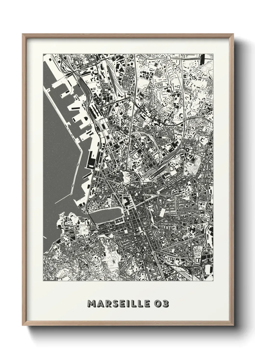 Un poster carte Marseille 03