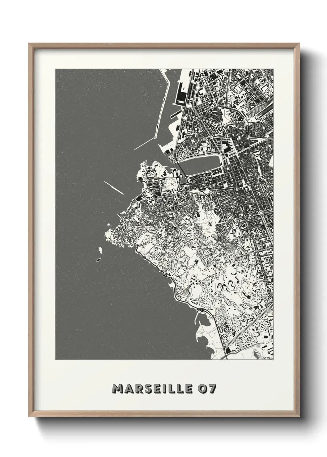 Un poster carte Marseille 07