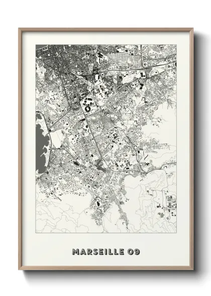 Une affiche de carte sur Marseille 09