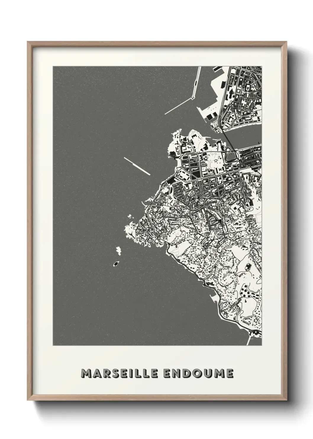 Un poster carte Marseille Endoume