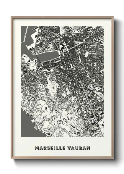 Une affiche de carte sur Marseille Vauban