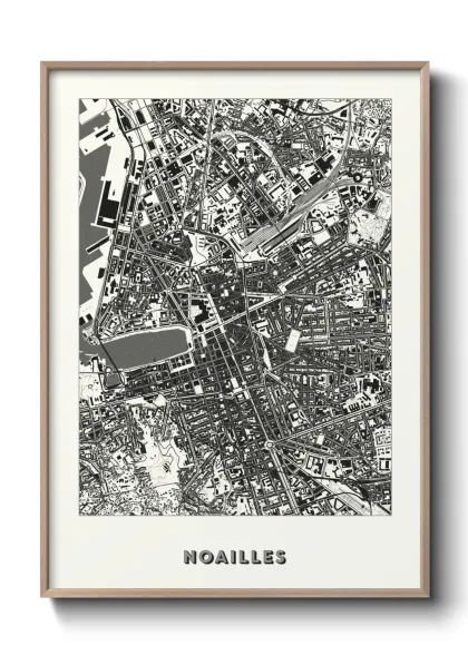 Une affiche de carte sur Noailles