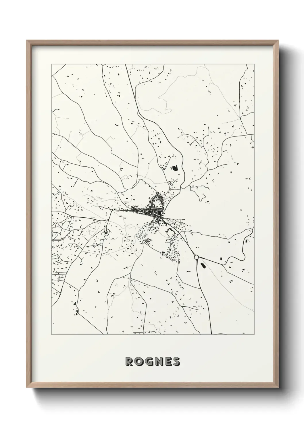 Un poster carte Rognes