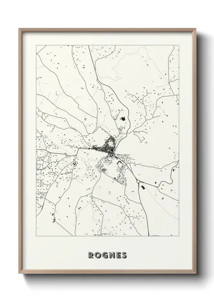 Une affiche de carte sur Rognes