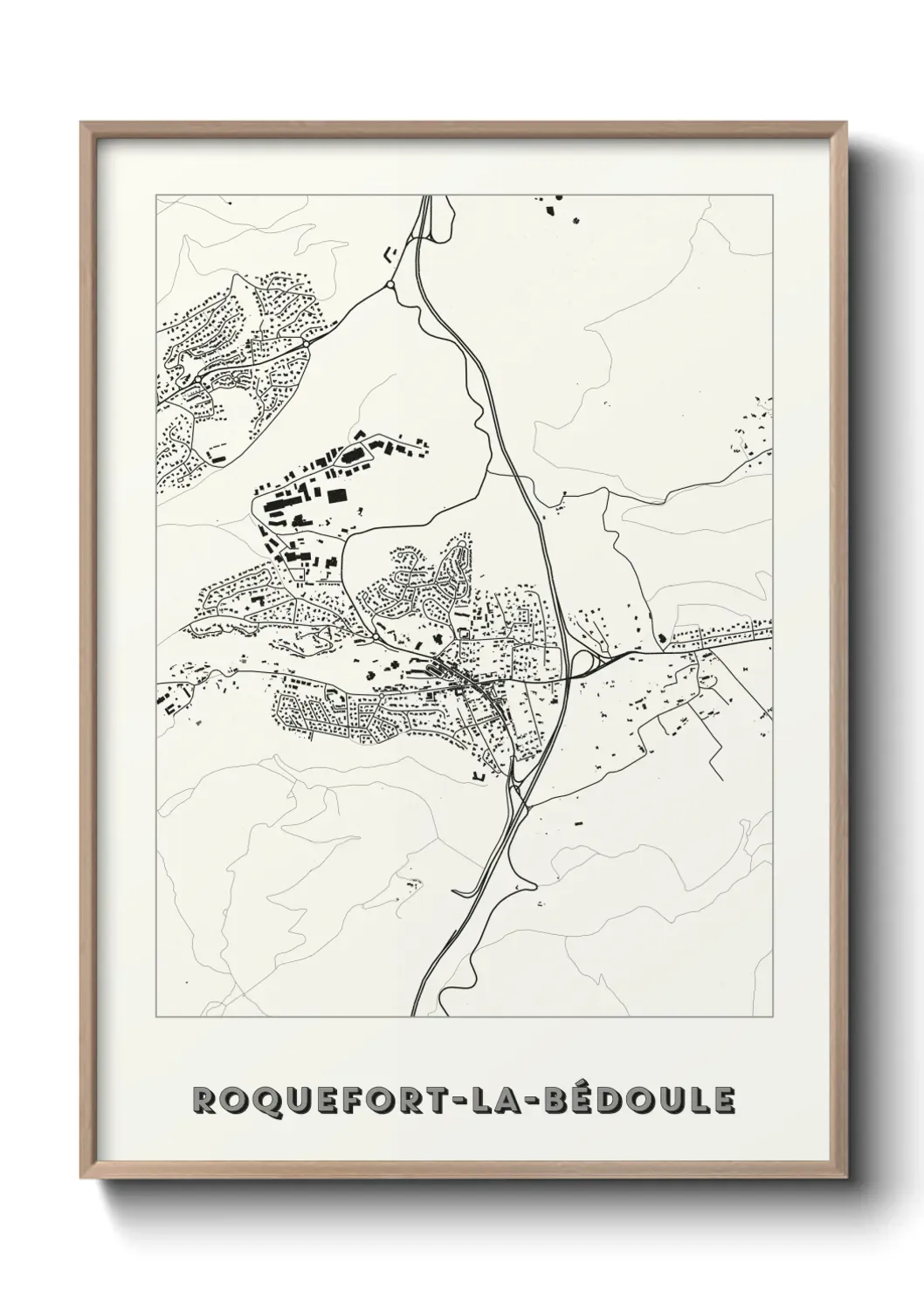 Un poster carte Roquefort-la-Bédoule