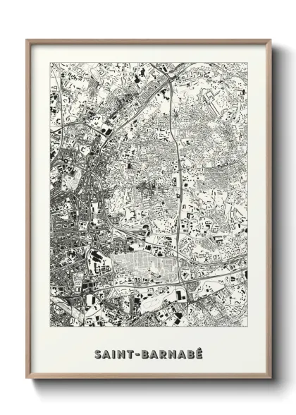 Une affiche de carte sur Saint-Barnabé