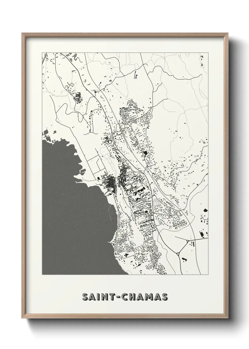Un poster carte Saint-Chamas