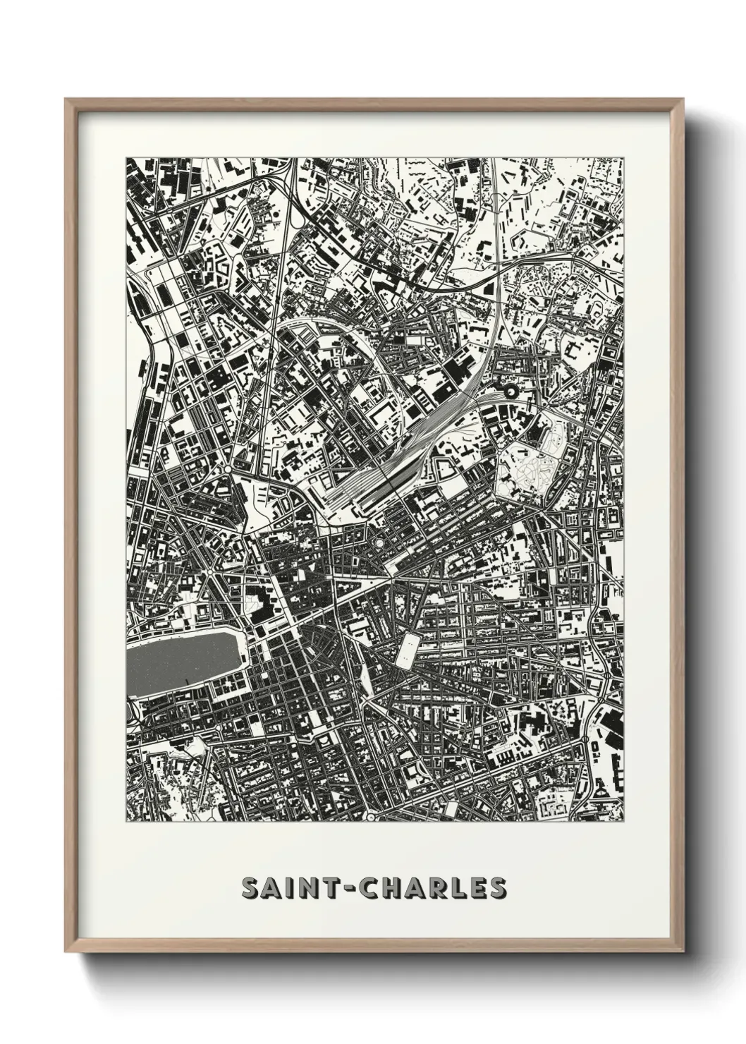Un poster carte Saint-Charles